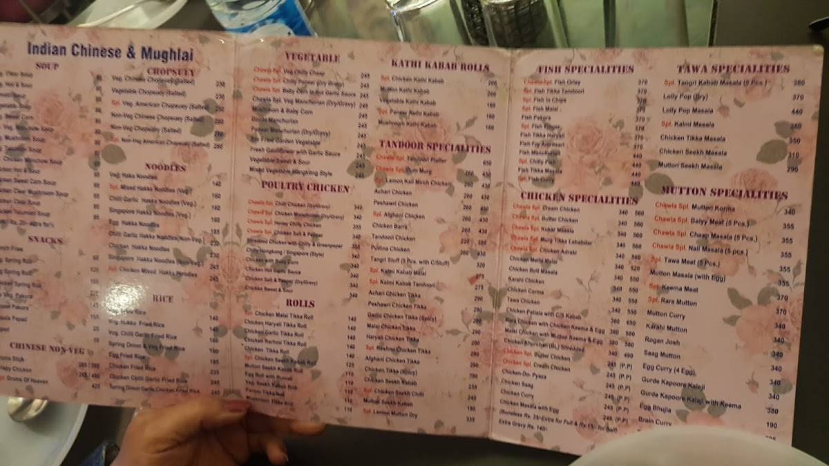 Pyara Chicken Corner menu