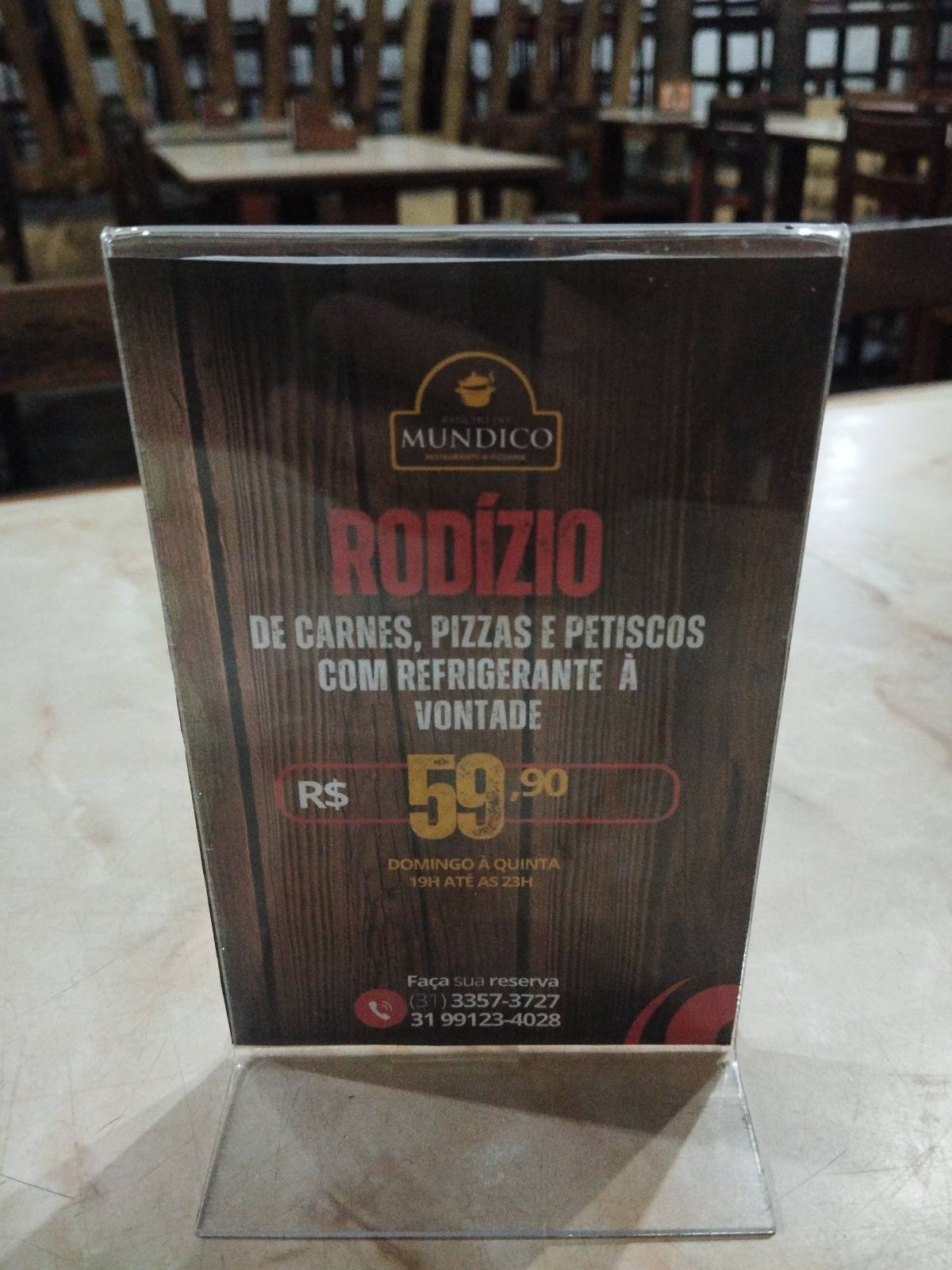 RANCHO DO MUNDICO cardápio