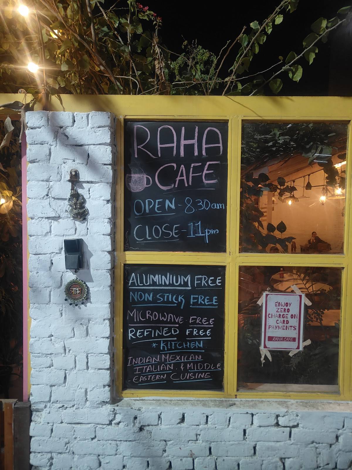 Raha Cafe menu