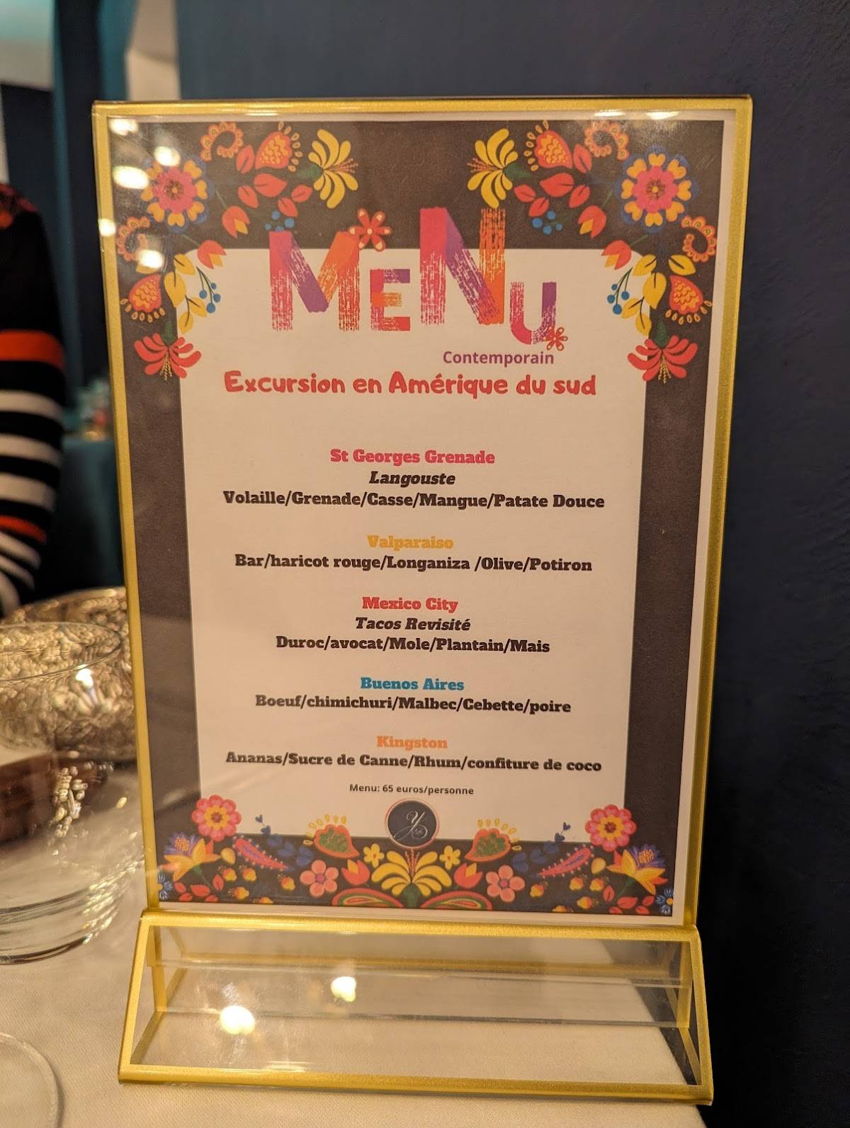 Menu de Restaurant Yves Radelet