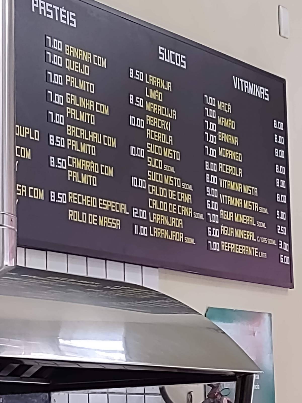 Rico Pastel cardápio