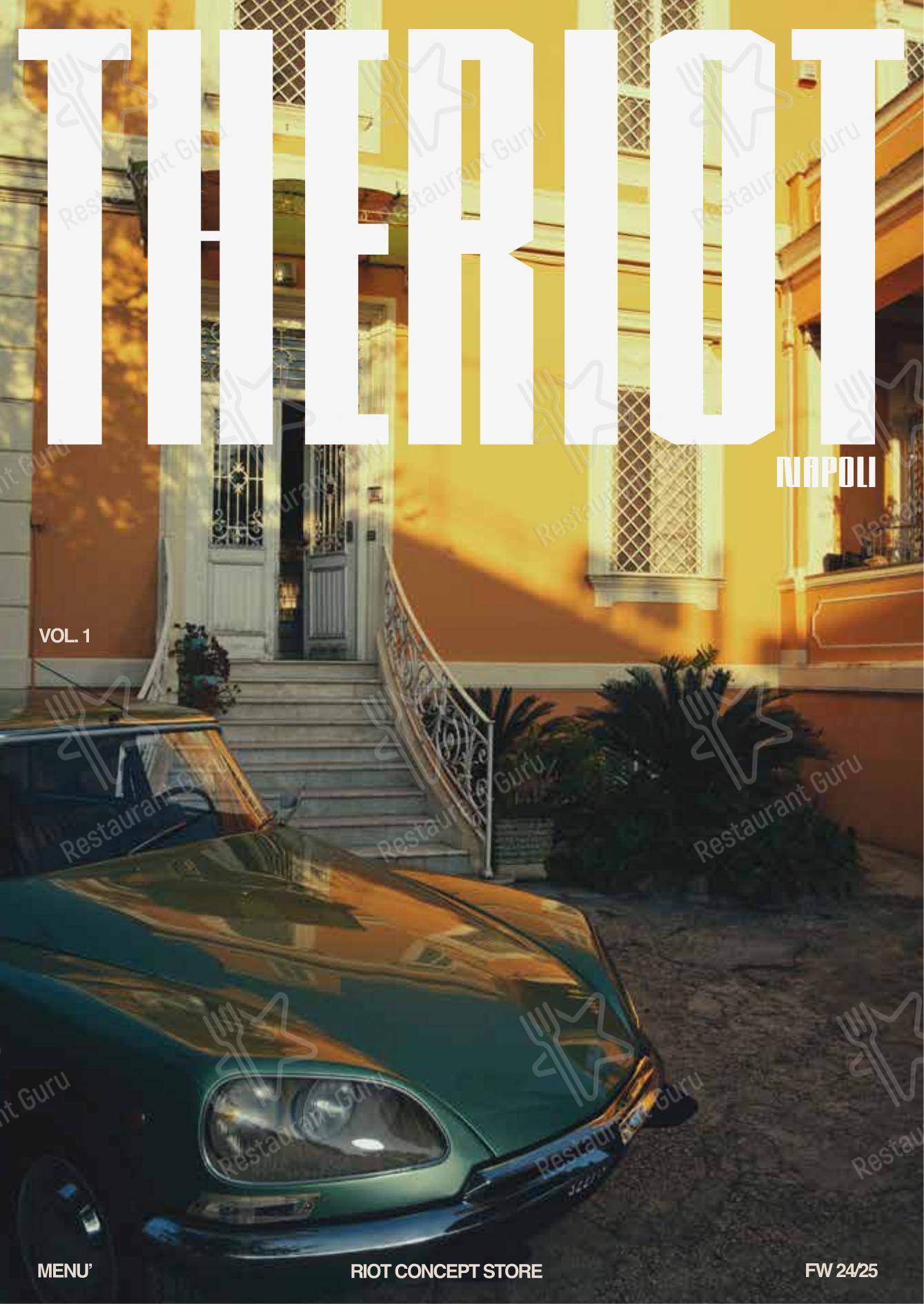 Riot Concept Store in Napoli - Menu