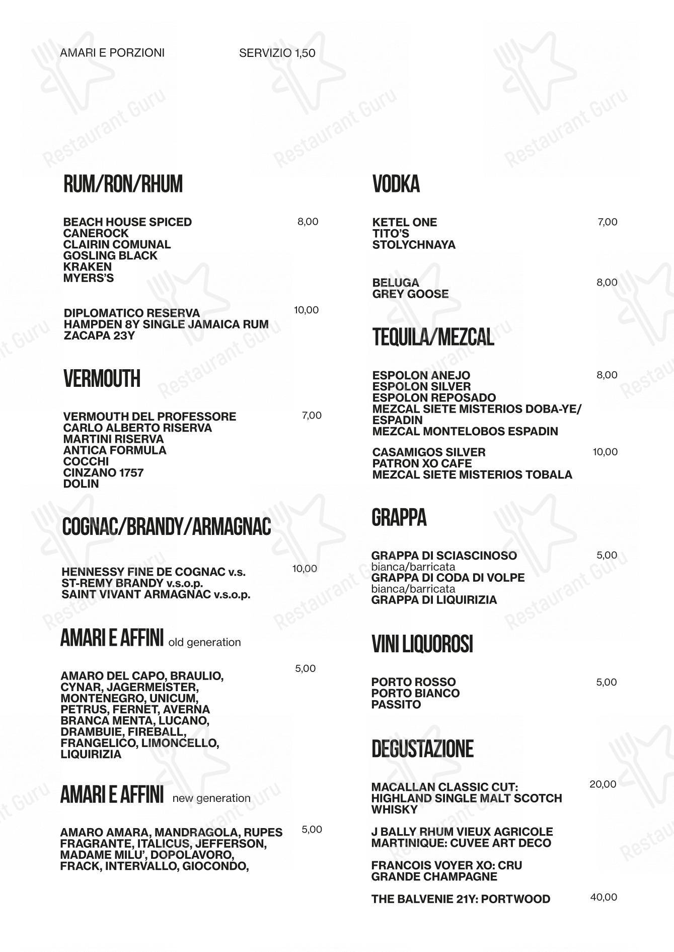 Menu per Riot Concept Store pub & bar