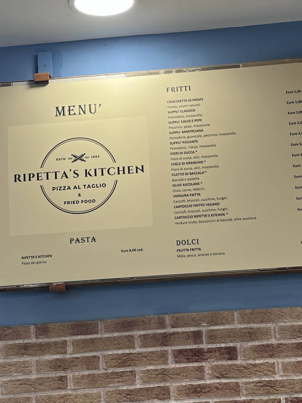 Menu di Ripetta’s Kitchen 