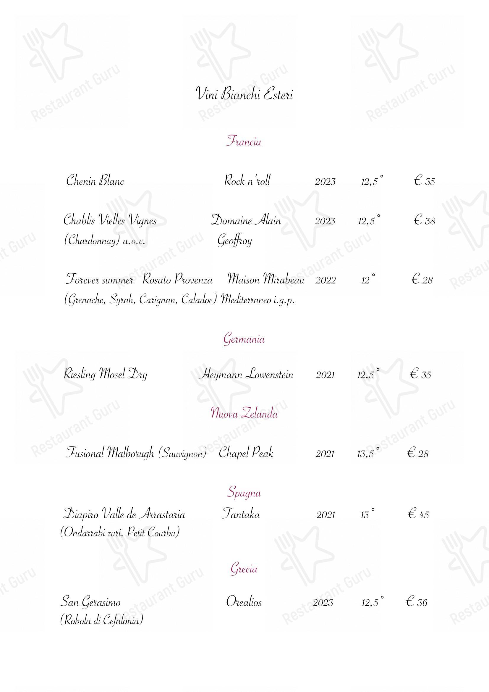 Menu di Ristorante Capodiferro - Lunch Menu