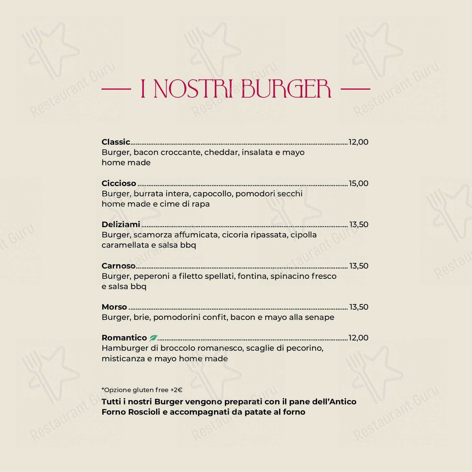 Ristorante Carnosa Roma Prati in Roma - Menu bar