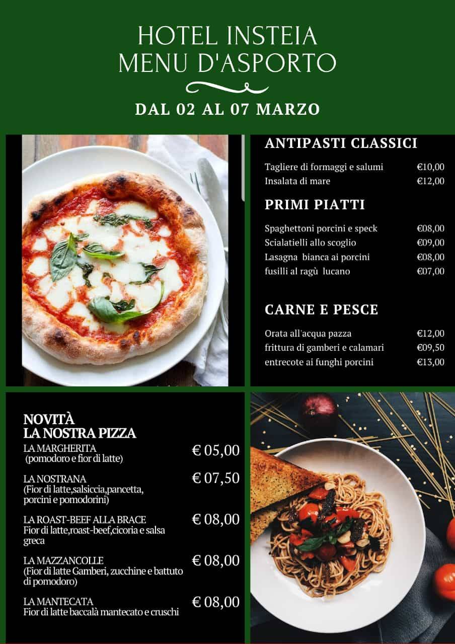 Menu di Ristorante Hotel Insteia 