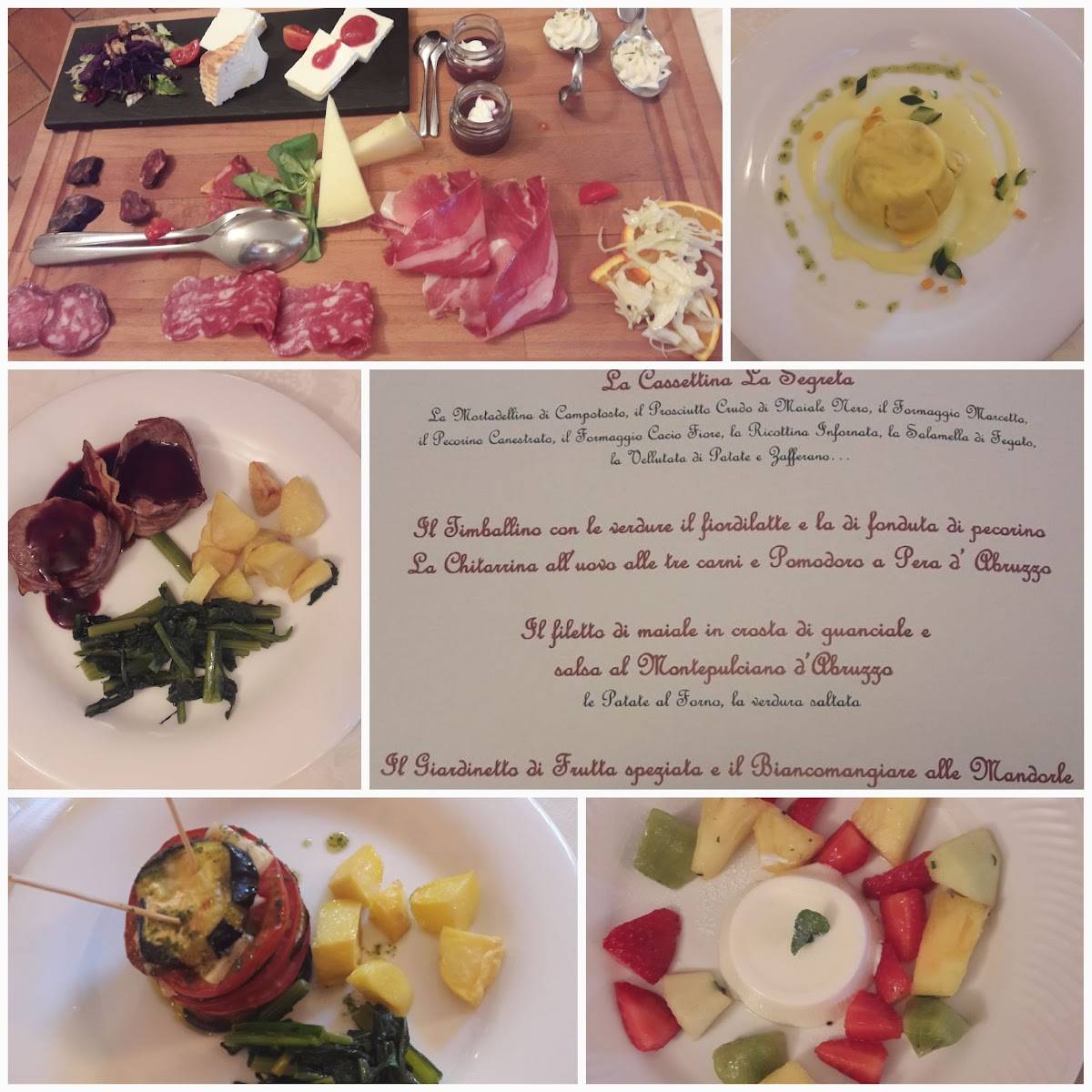 Menu di Ristorante La Segreta 