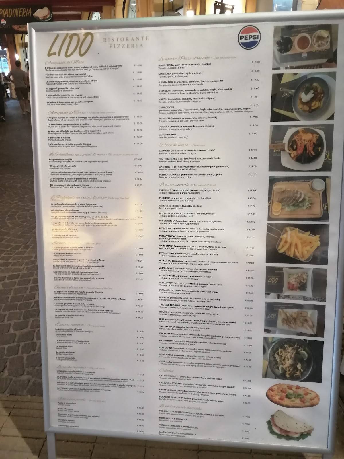 Menu di Ristorante Lido 