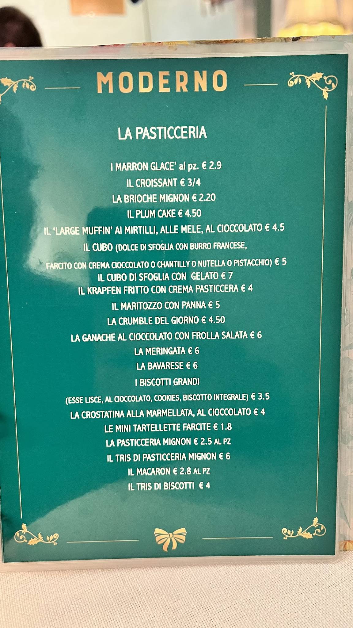 Menu di Osteria Bar Caffè Moderno 