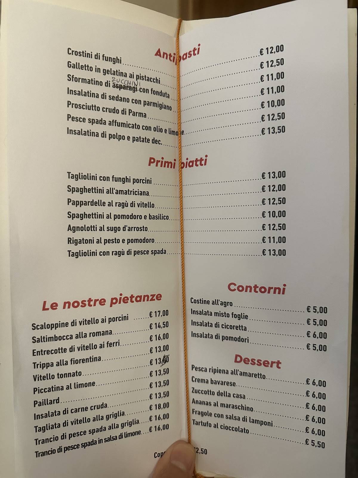 Menu di Ristorante Massena 