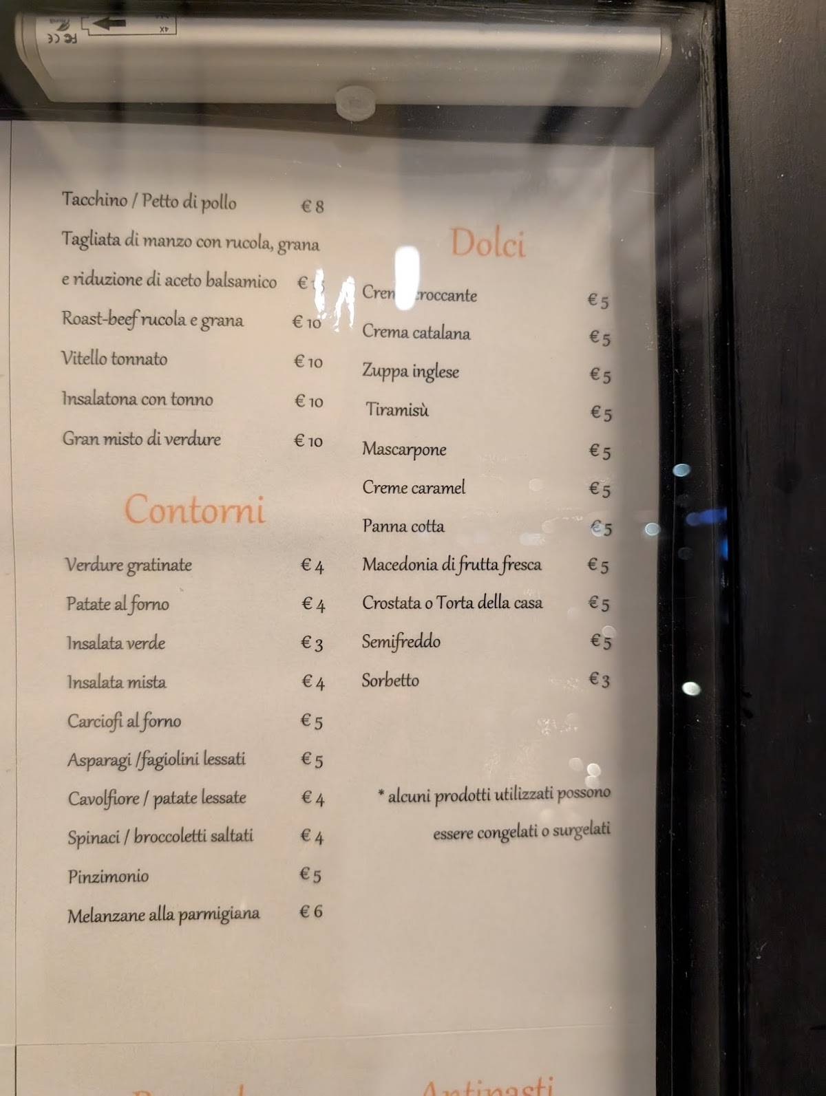 Menu di Ristorante Pitto 