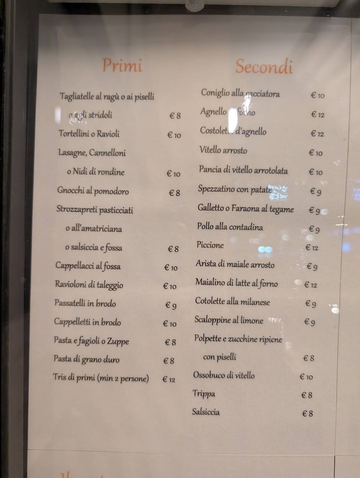 Menu di Ristorante Pitto 