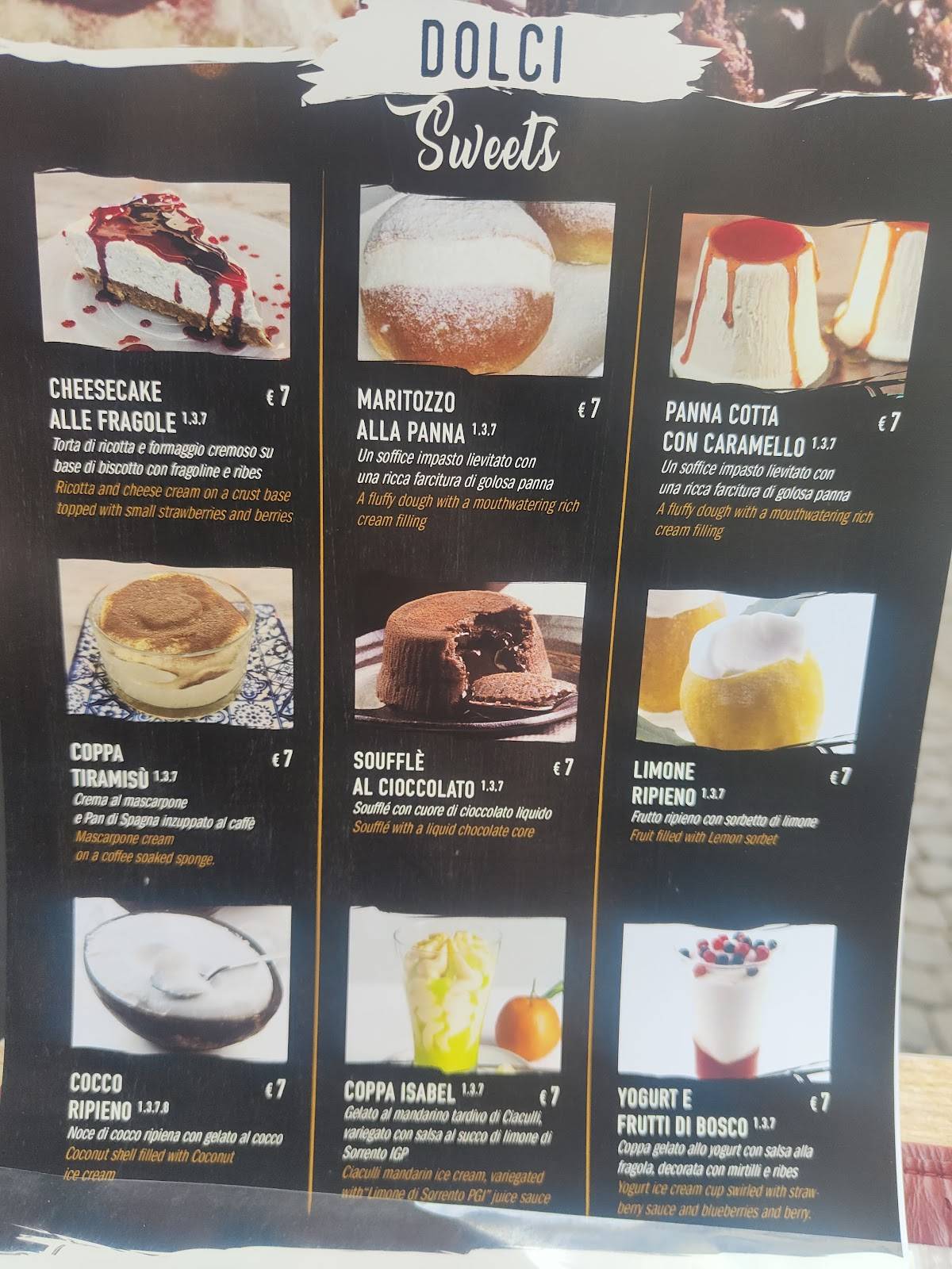 Menu di Miscele e Fuoco 