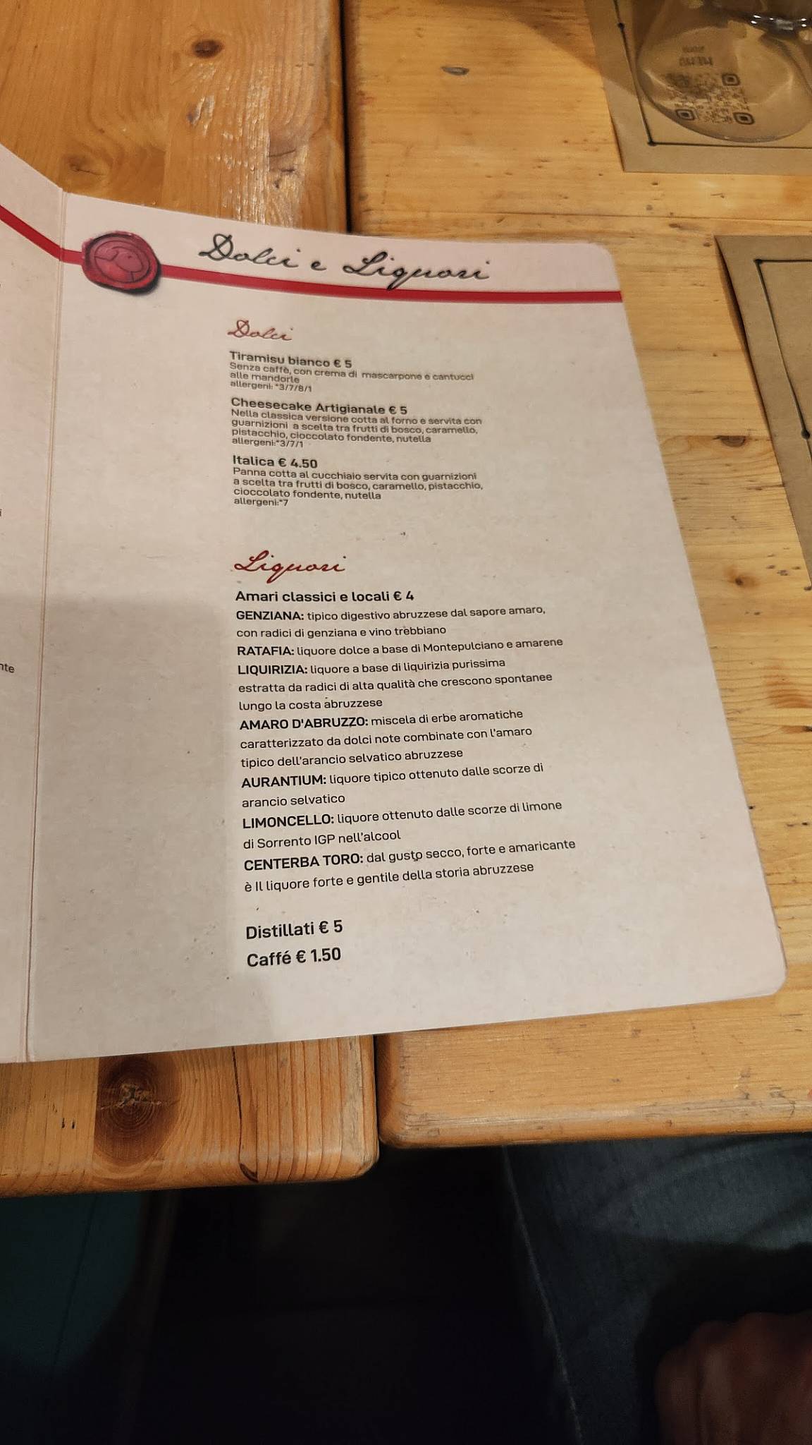 Menu di Rostelle and Co. Roma 