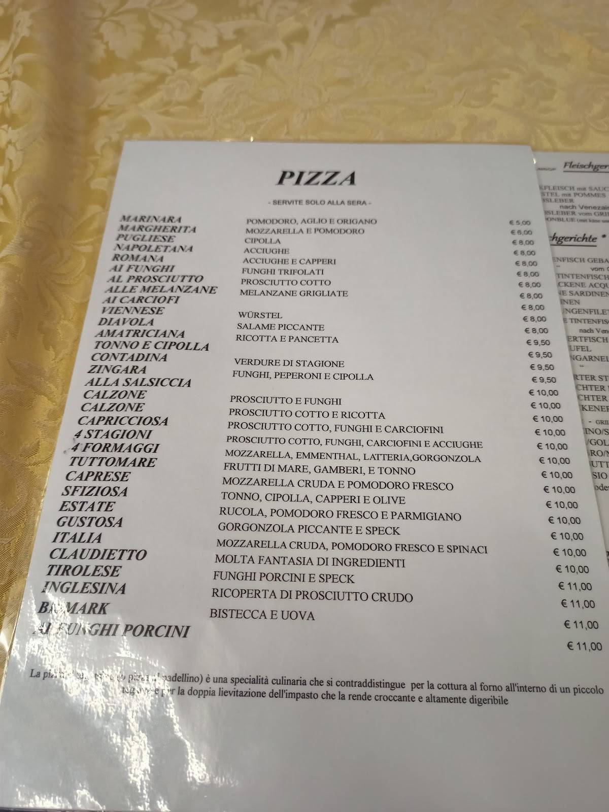 Menu de Rosticceria da Claudio