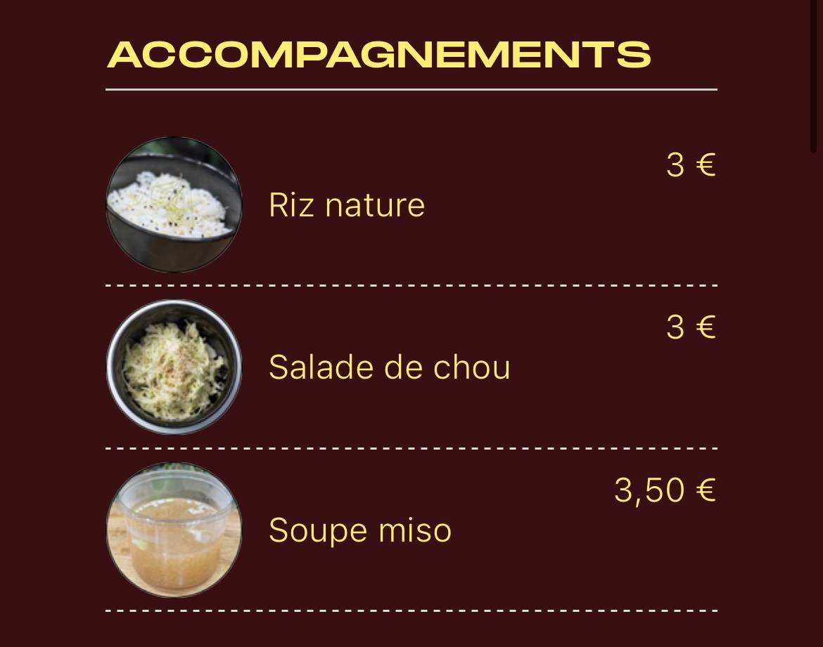Menu de Sumo Sushi Rouen