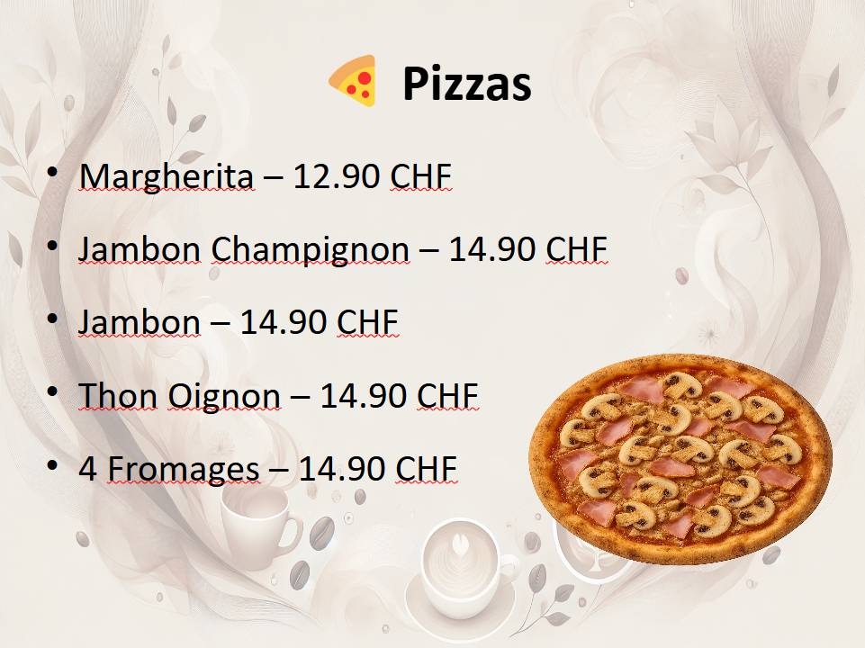 Menu di Café des Portes-Rouges 