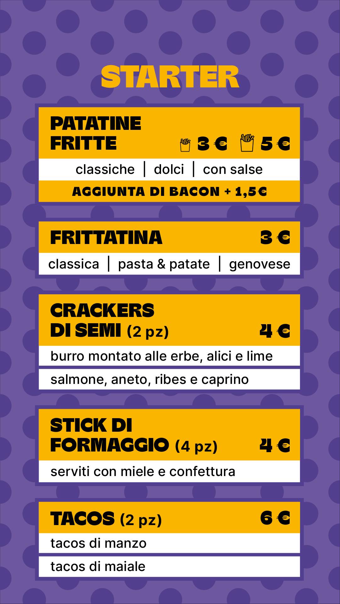 Menu di Crunchy Lab 