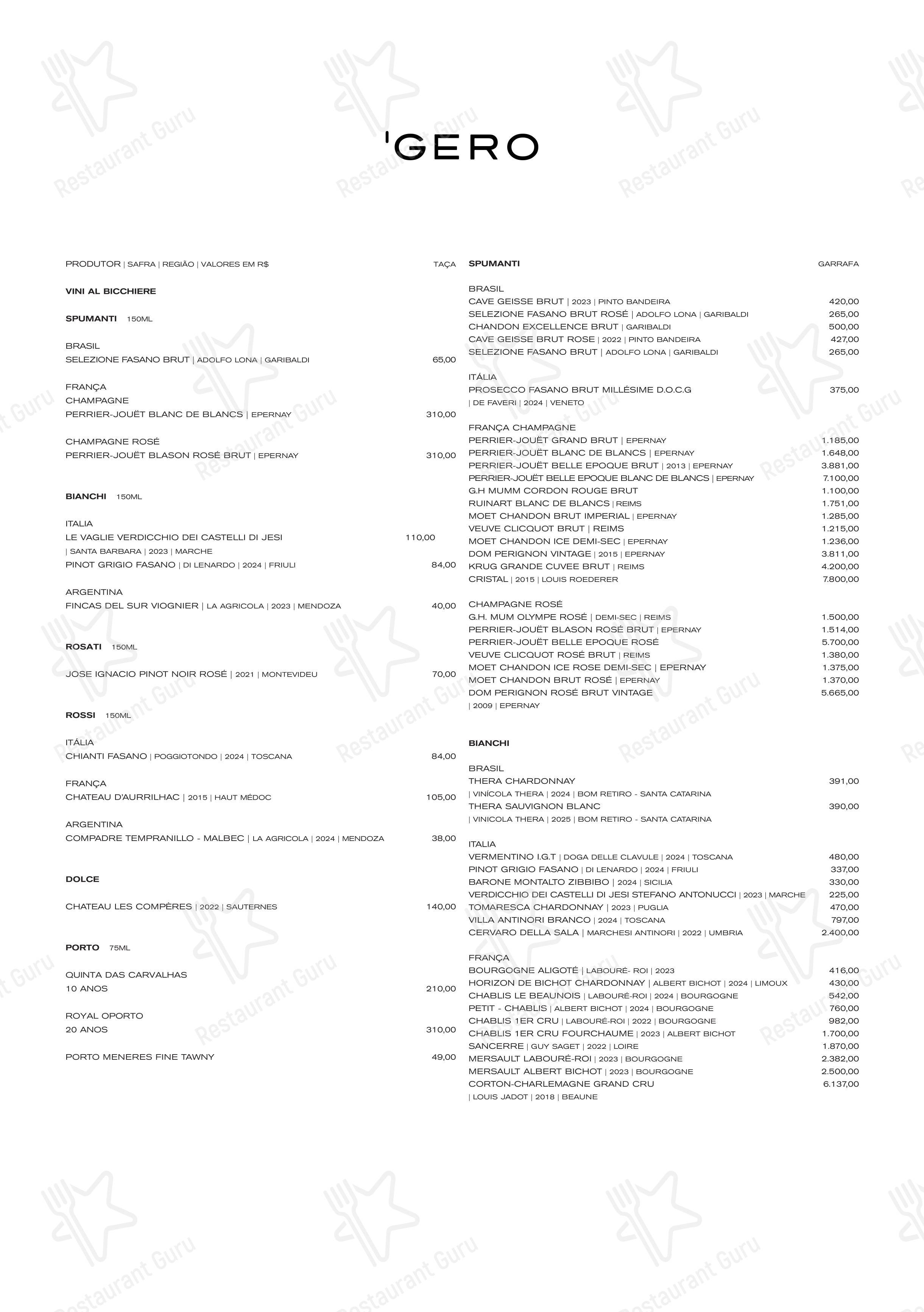 Gero Rio em Rio de Janeiro - Menu bar