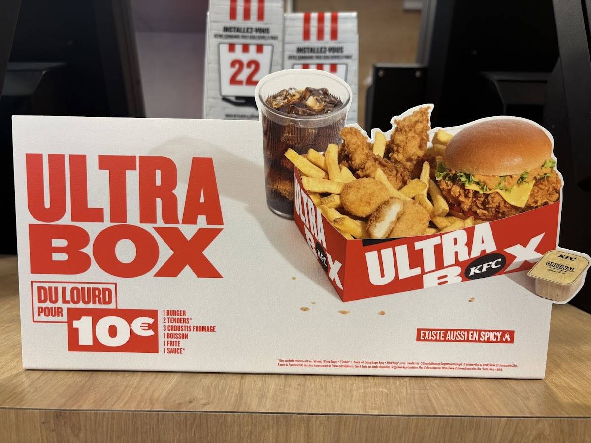 Menu de KFC Rennes Colombier