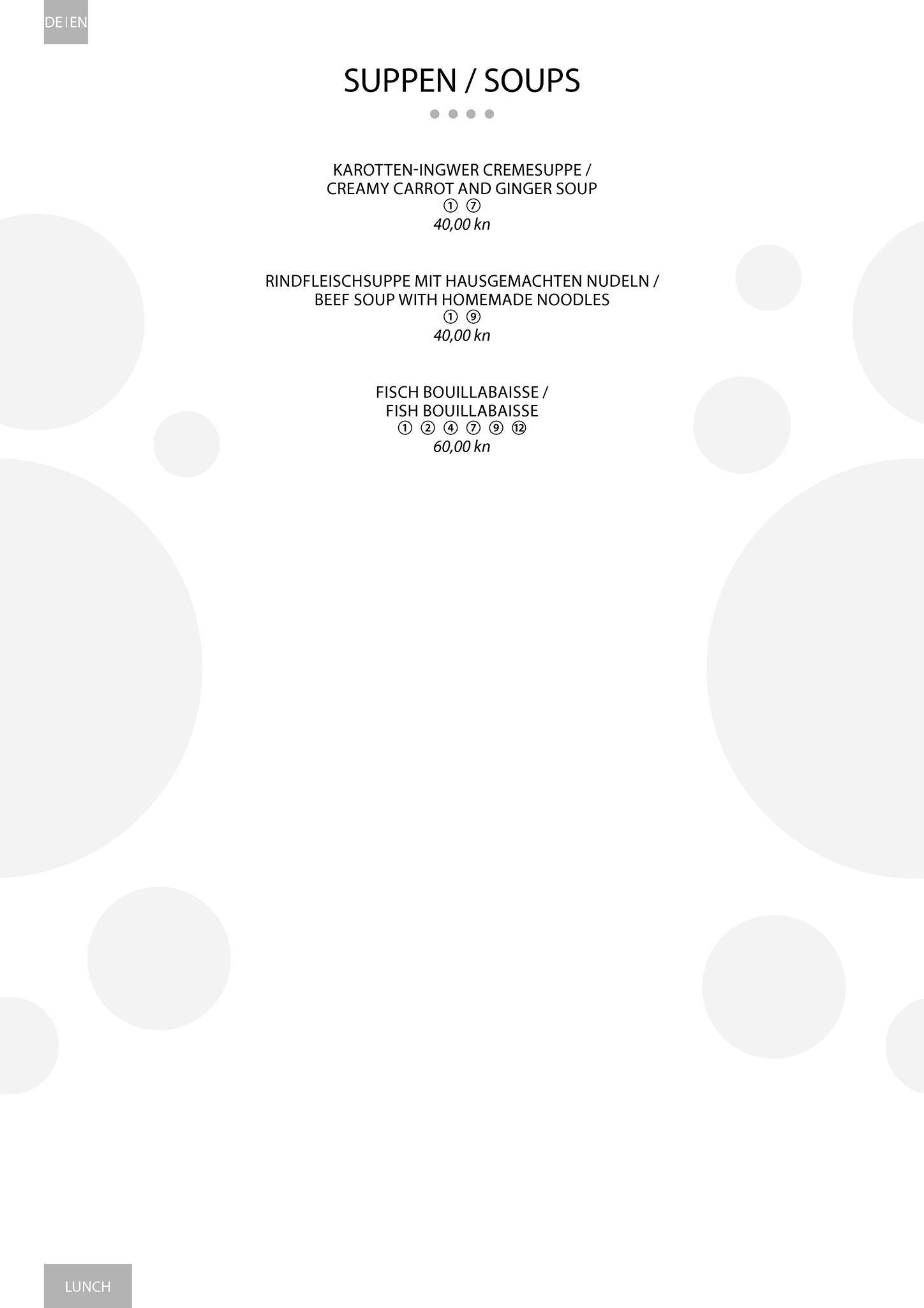 Menu di Libeccio Restaurant & Bar 