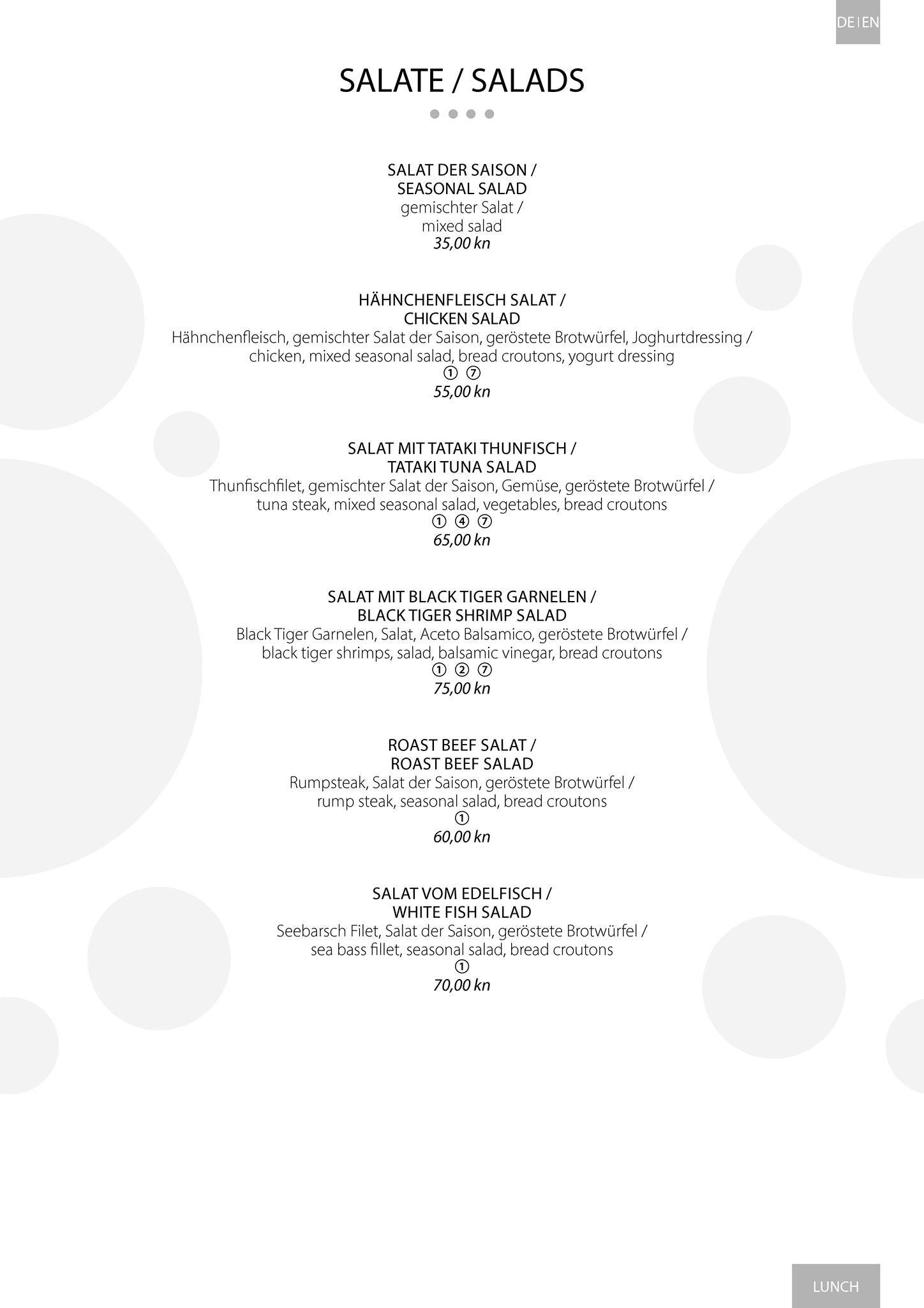 Menu di Libeccio Restaurant & Bar 