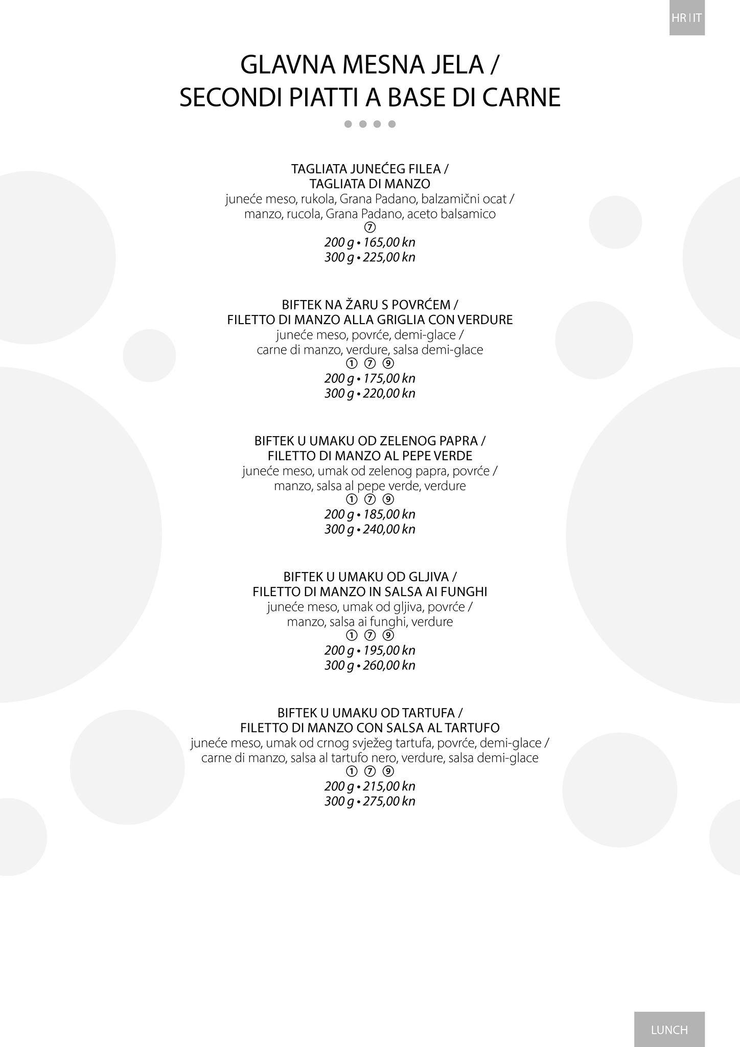 Menu di Libeccio Restaurant & Bar 