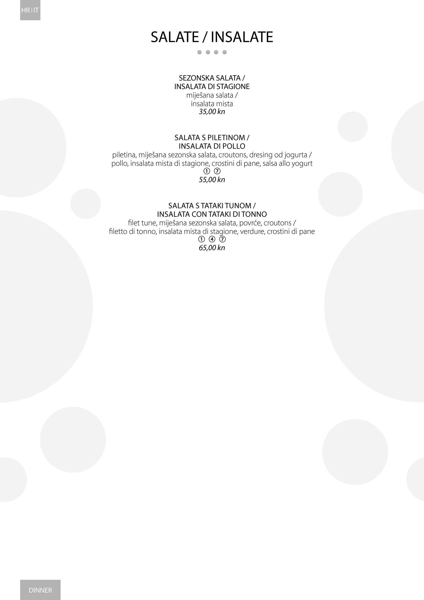 Menu di Libeccio Restaurant & Bar 