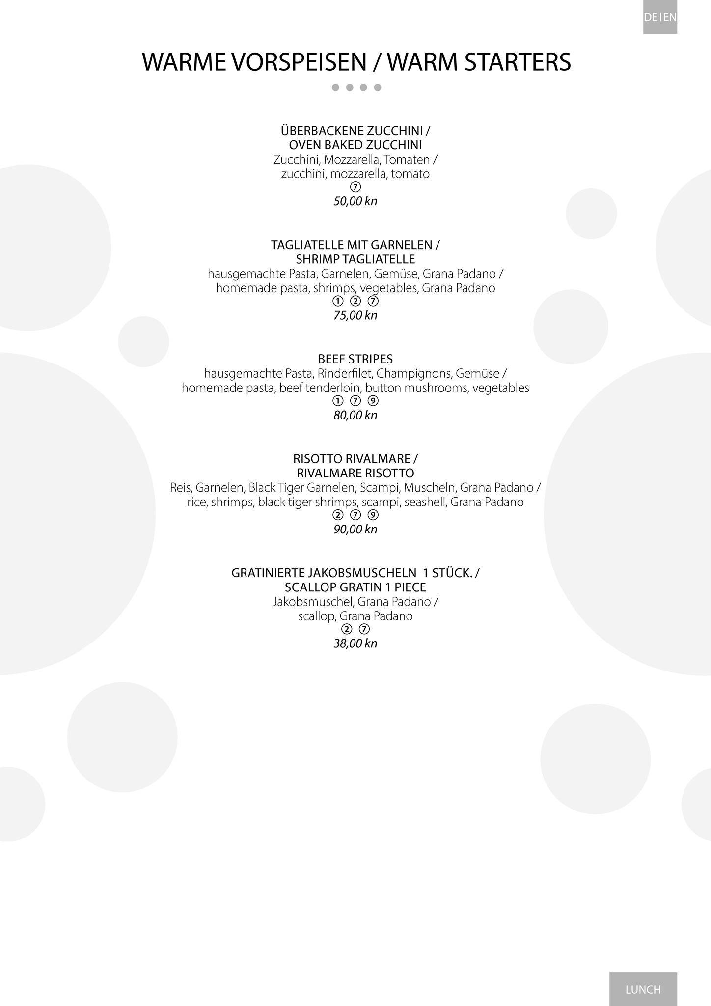 Menu di Libeccio Restaurant & Bar 