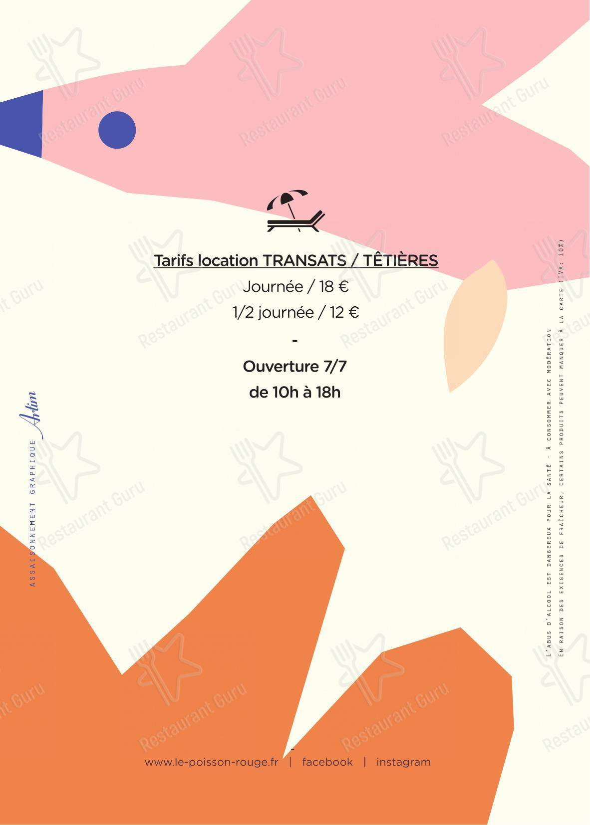 Le Poisson Rouge dans Frontignan - Menu