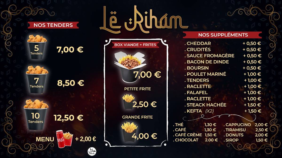 Menu de Le Riham
