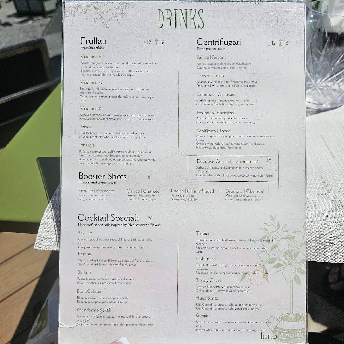 Menu di Limo 