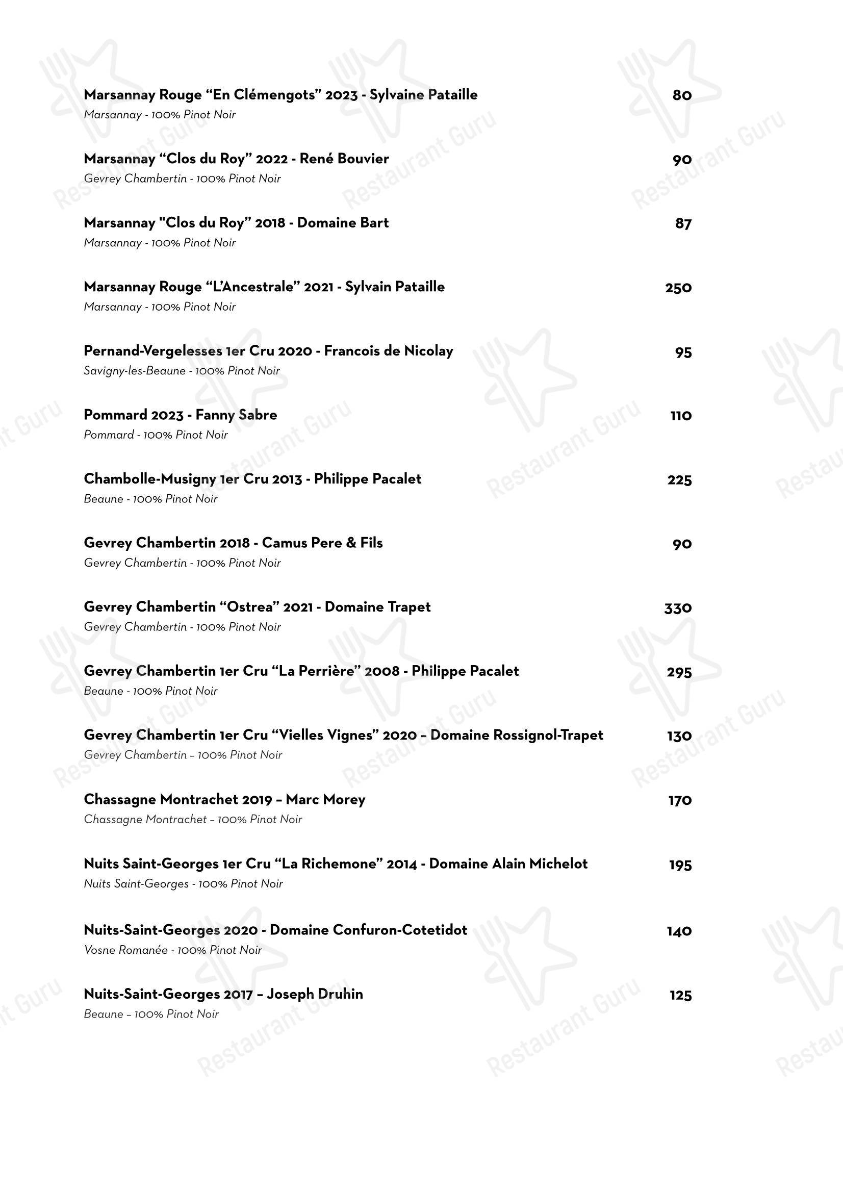 Menu per Luce Ristorante ristorante