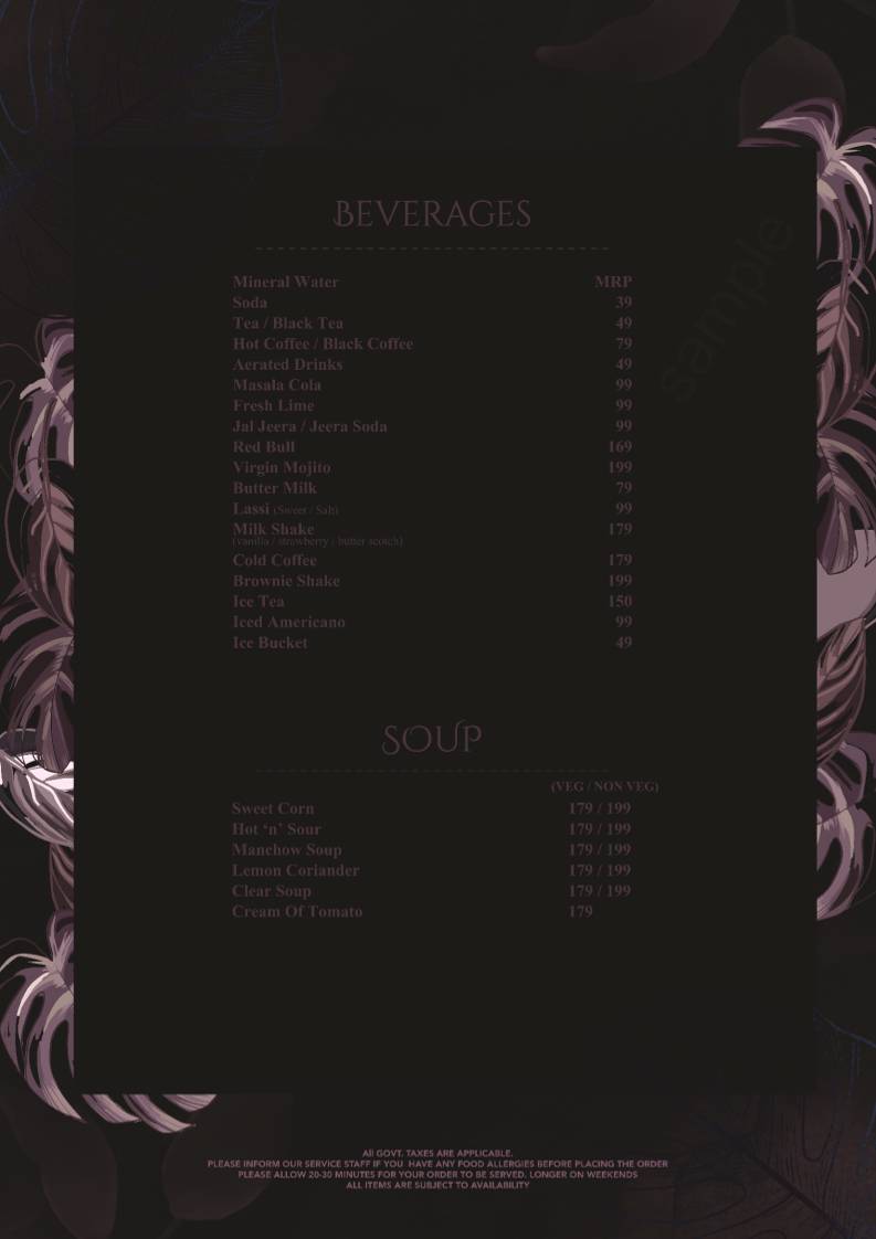 Mama's Rasoi menu