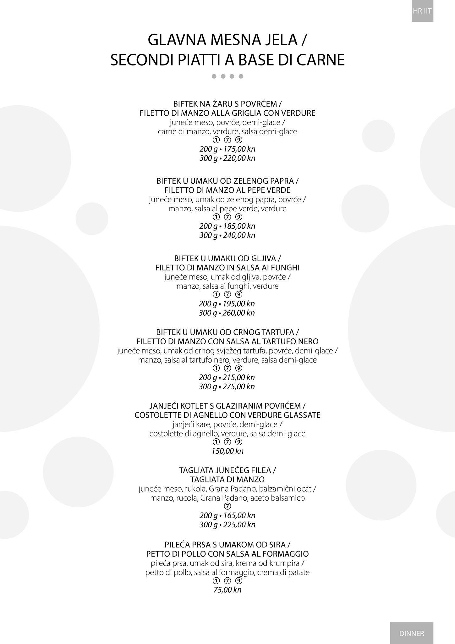 Menu di Libeccio Restaurant & Bar 