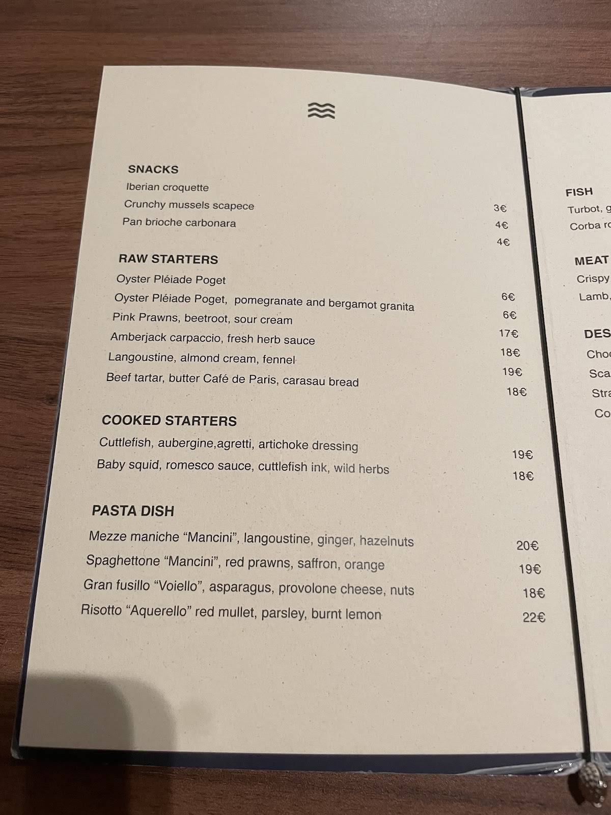 Menu de Radimare Ristorante