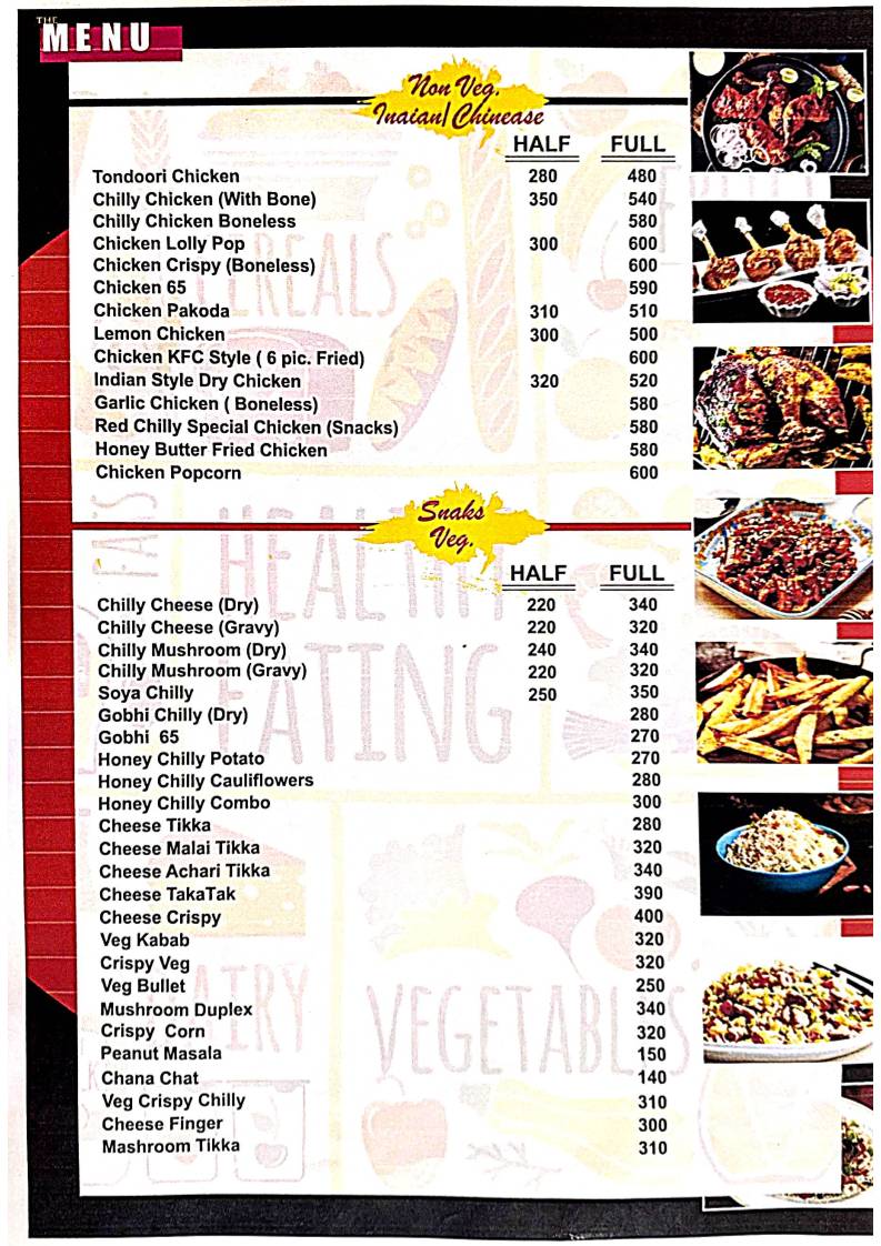 Red Chilly 10 menu