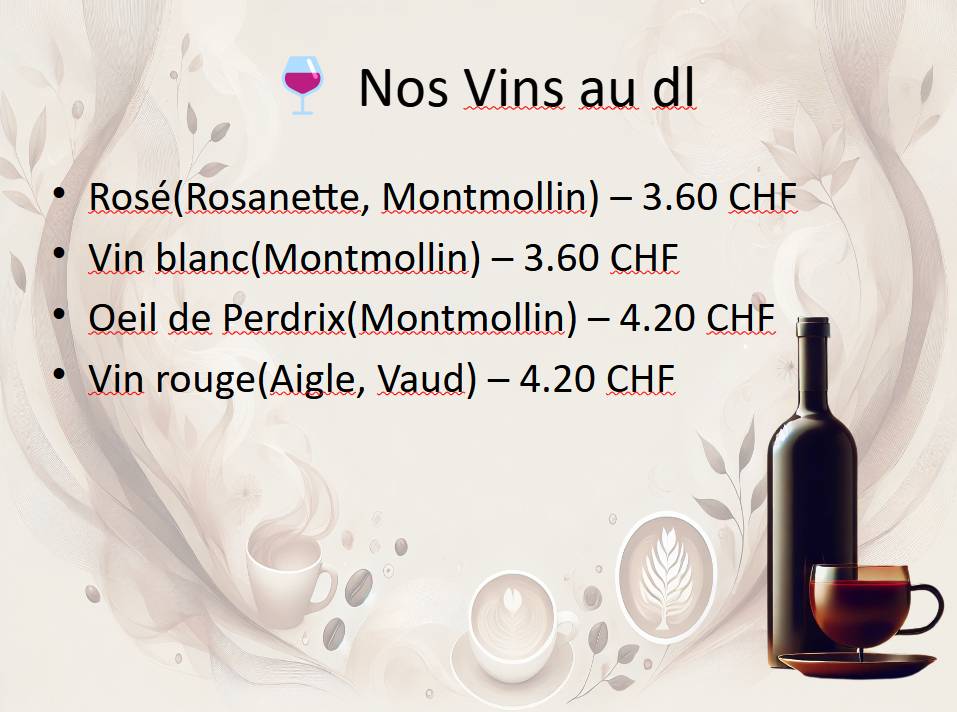 Menu di Café des Portes-Rouges 