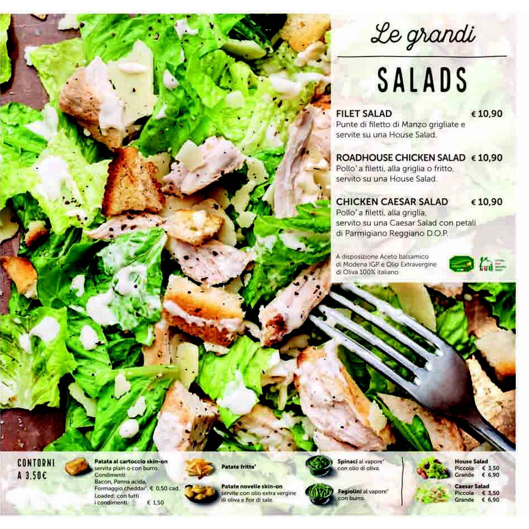 Menu di Roadhouse Grill 