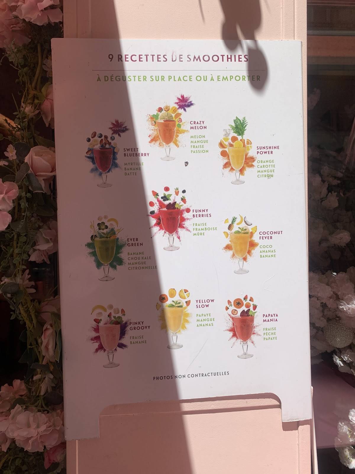 Menu de Rose and Roses