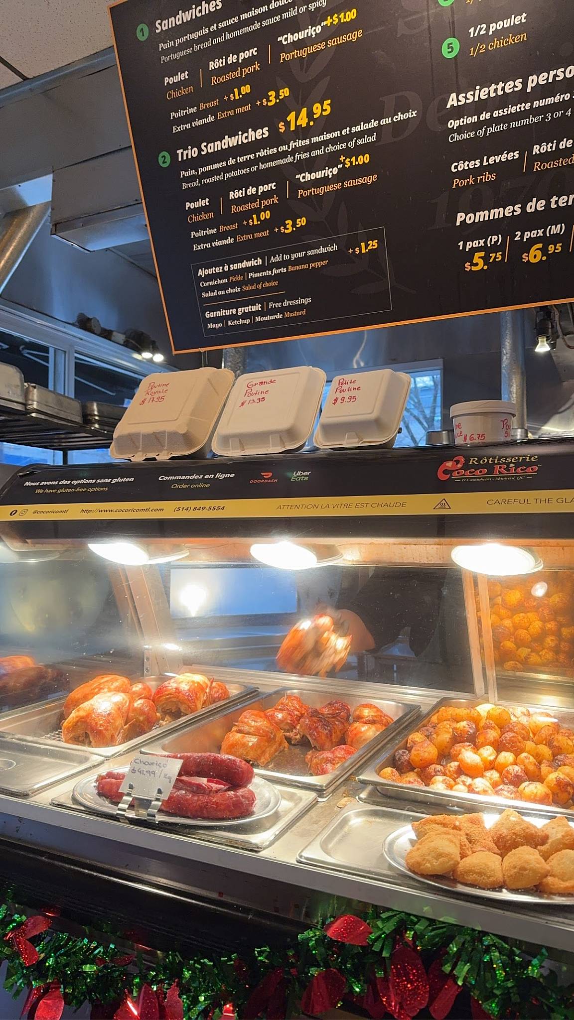 Menu de Rôtisserie Coco Rico
