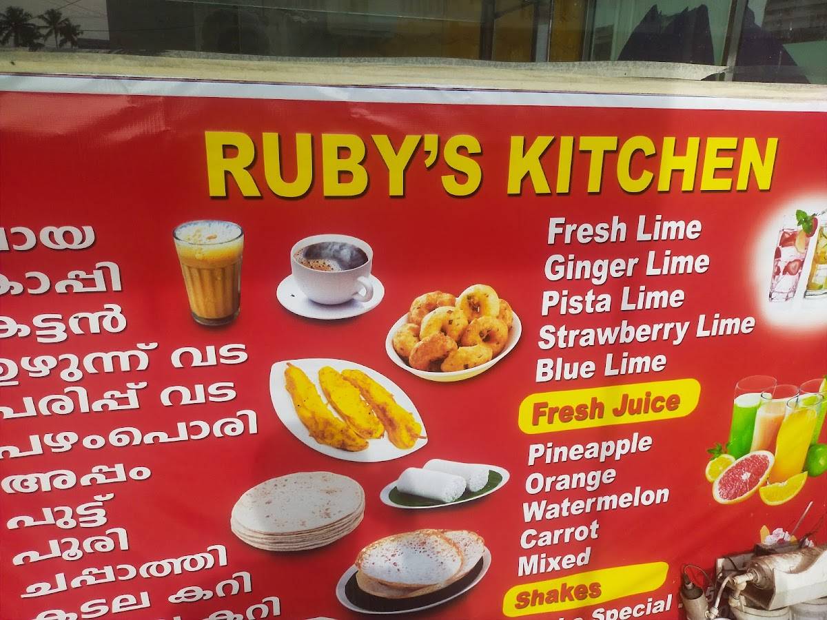 Ruby's Kitchen menu