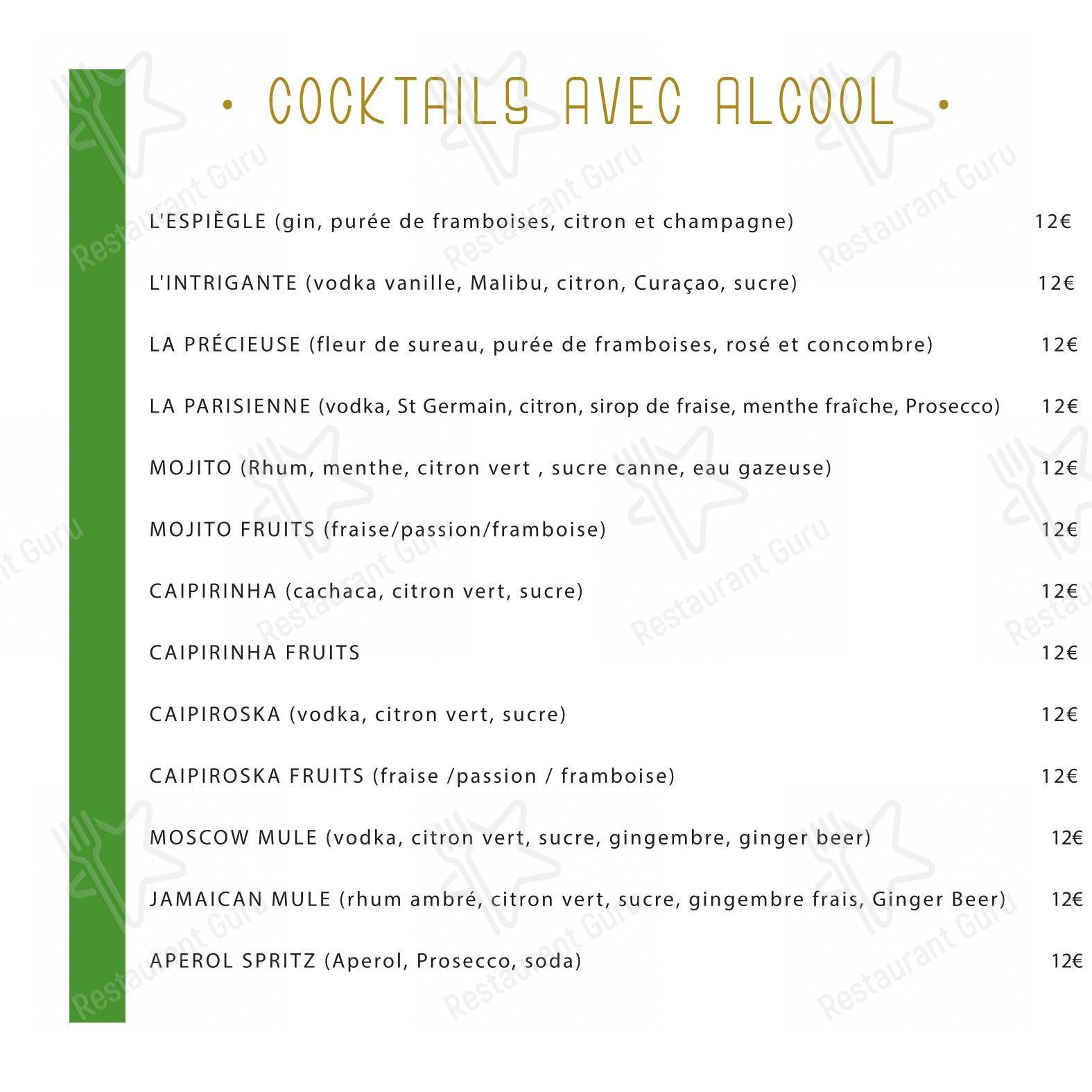 Le Touring Hotel-Restaurant dans Saint-Raphaël - Menu bar