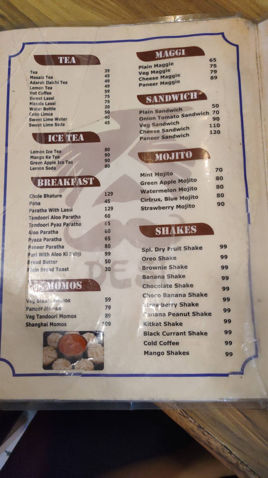 Absolute Desi Rajwada Restaurent menu
