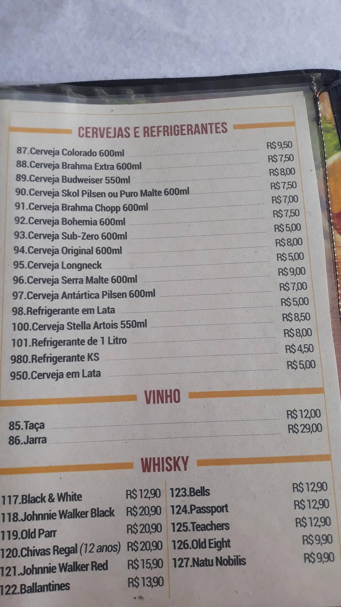 Carne de Sol do Ramiro cardápio