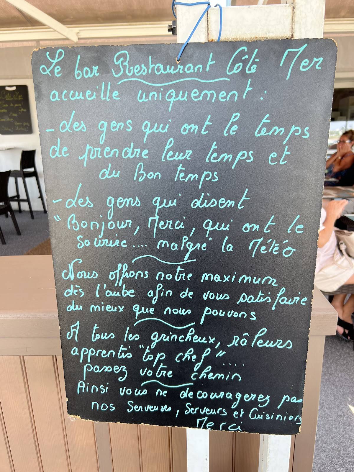 Menu de Côté Mer
