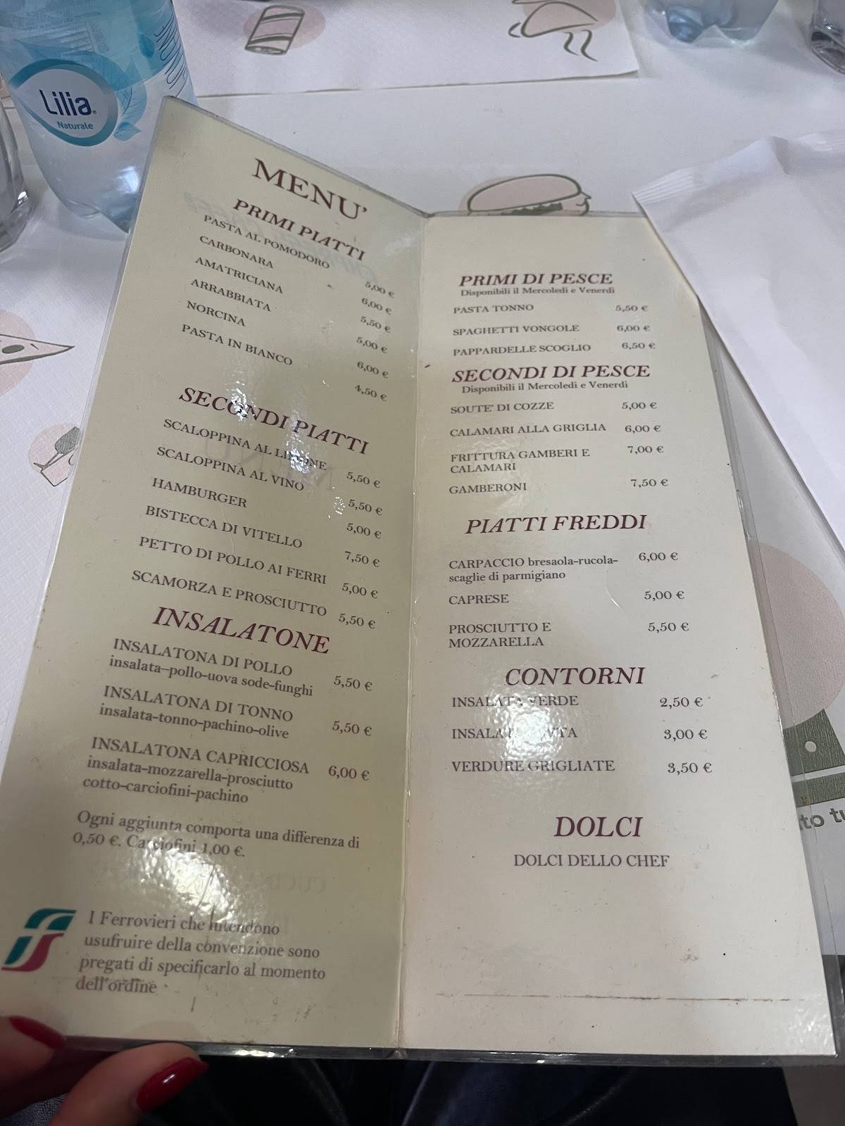 Menu di Express Caffè 