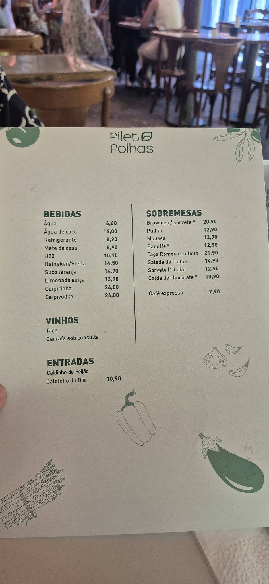 Filet E Folhas Rua Do Rosário cardápio