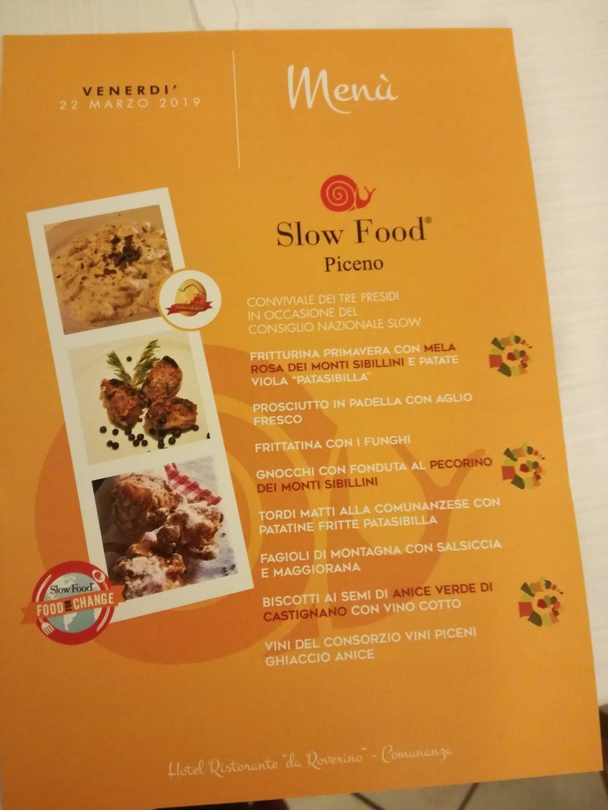 Menu de Hotel Ristorante Da Roverino